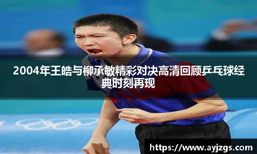 2004年王皓与柳承敏精彩对决高清回顾乒乓球经典时刻再现